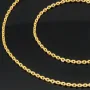 Sehr kurze, exquisite Ankerkette in ca. 42cm Länge, ca. 1,7mm Breite für sehr schlanke Damen aus Gold (585er 14k Gelbgold) mit FBM-Stempel