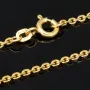 Sehr kurze, exquisite Ankerkette in ca. 42cm Länge, ca. 1,7mm Breite für sehr schlanke Damen aus Gold (585er 14k Gelbgold) mit FBM-Stempel