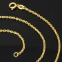 Sehr kurze, exquisite Ankerkette in ca. 42cm Länge, ca. 1,7mm Breite für sehr schlanke Damen aus Gold (585er 14k Gelbgold) mit FBM-Stempel
