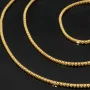 Sehr kurze Venezianerkette aus hochwertigem Gelbgold (585 14k Gold) für Damen und Kinder (42cm Länge, ca. 1,4 mm) mit FBM-Stempel