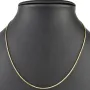 Sehr kurze Venezianerkette aus hochwertigem Gelbgold (585 14k Gold) für Damen und Kinder (42cm Länge, ca. 1,4 mm) mit FBM-Stempel