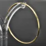 Elegante Creolen / Ohrringe in klassischem Design in hochwertigem Gold (585 14K Gelbgold) glänzend poliert