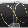 XXXL Gold-Creolen in zeitlosem Design aus 14K 585 Gelbgold glänzend poliert