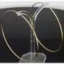 XXXL Gold-Creolen in zeitlosem Design aus 14K 585 Gelbgold glänzend poliert