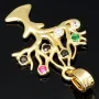 Baum des Lebens - Anhänger mit bunten Zirkoniasteinen aus Gold (14K 585 Gelbgold)