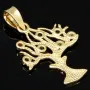 Baum des Lebens - Anhänger mit bunten Zirkoniasteinen aus Gold (14K 585 Gelbgold)