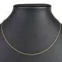 Christ Markenschmuck - Kürzere, hochwertig produzierte Goldkette aus glänzendem 18k / 750 Gold 46cm, 1,2 mm