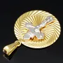 Jesus-Kreuz-Amulett mit filigranem Dekor - Anhänger aus hochwertigem Bicolor 14K 585 Weiß- und Gelbgold
