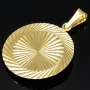 Jesus-Kreuz-Amulett mit filigranem Dekor - Anhänger aus hochwertigem Bicolor 14K 585 Weiß- und Gelbgold