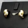 Elegante Ohrringe mit feinem Design aus massivem Bicolor 585 14K Gold (Weißgold und Gelbgold)