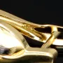 Elegante Ohrringe mit feinem Design aus massivem Bicolor 585 14K Gold (Weißgold und Gelbgold)