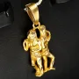 Sternzeichen Zwilling - Gold-Anhänger aus massivem 585 / 14K Gold (Gelbgold)