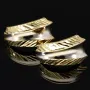 Massive Ohrringe in elegantem Design aus massivem 14K / 585 Bicolor Gold