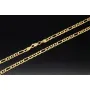 Funkelnde Goldkette - Mix aus Figaro- und Stäbchenpanzerkette aus edlem 585 / 14K Gelbgold- ca. 52 cm lang, ca. 4mm