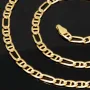 Funkelnde Goldkette - Mix aus Figaro- und Stäbchenpanzerkette aus edlem 585 / 14K Gelbgold- ca. 52 cm lang, ca. 4mm