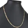 Funkelnde Goldkette - Mix aus Figaro- und Stäbchenpanzerkette aus edlem 585 / 14K Gelbgold- ca. 52 cm lang, ca. 4mm