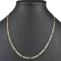 Funkelnde Goldkette - Mix aus Figaro- und Stäbchenpanzerkette aus edlem 585 / 14K Gelbgold- ca. 52 cm lang, ca. 4mm