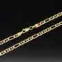 Funkelnde Goldkette - Mix aus Figaro- und Stäbchenpanzerkette aus edlem 585 / 14K Gelbgold- ca. 52 cm lang, ca. 4mm