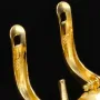 Glänzende Bicolor Ohrringe mit feinem Dekor aus massivem 585 14K Gold (Weißgold und Gelbgold)