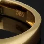 Glitzender Bicolor Ring aus Gelbgold und Weißgold (14K 585 Gold) in zeitlosem Design, besetzt mit funkelnden Zirkoniasteinen RG ca. 58