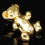 Teddy Bär-Anhänger aus 14K 585 Gelbgold mit glitzernden Zirkonia besetzt