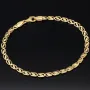 Gold-Armband mit feinem Dekor aus funkelndem 585 14k Gelbgold, ca. 19cm lang und 3,5mm breit