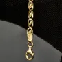 Gold-Armband mit feinem Dekor aus funkelndem 585 14k Gelbgold, ca. 19cm lang und 3,5mm breit