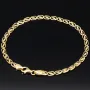 Gold-Armband mit feinem Dekor aus funkelndem 585 14k Gelbgold, ca. 19cm lang und 3,5mm breit