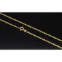 Kurze, feine S-Panzerkette aus funkelndem 585 /14k Gold für Damen (ca. 1,5mm breit und 45 cm lang) - mit FBM-Stempel