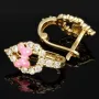 Butterfly - Schmetterling - Ohrringe mit Zirkoniasteinen besetzt aus edlem 585 14K Gold