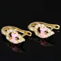 Butterfly - Schmetterling - Ohrringe mit Zirkoniasteinen besetzt aus edlem 585 14K Gold
