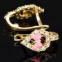 Butterfly - Schmetterling - Ohrringe mit Zirkoniasteinen besetzt aus edlem 585 14K Gold