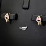 Butterfly - Schmetterling - Ohrringe mit Zirkoniasteinen besetzt aus edlem 585 14K Gold