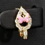 Butterfly - Schmetterling - Ohrringe mit Zirkoniasteinen besetzt aus edlem 585 14K Gold