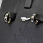 Mini-Creolen aus edlem Gelbgold (585 14K Gold) bestückt mit funkelnden weißen und blauen Zirkoniasteinen