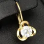 Funkelnde Ohrringe in edlem Design aus 585er 14K Gold mit Zirkonia in Krappen gefasst
