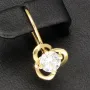 Funkelnde Ohrringe in edlem Design aus 585er 14K Gold mit Zirkonia in Krappen gefasst