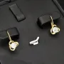 Funkelnde Ohrringe in edlem Design aus 585er 14K Gold mit Zirkonia in Krappen gefasst
