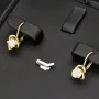 Funkelnde Ohrringe in edlem Design aus 585er 14K Gold mit Zirkonia in Krappen gefasst