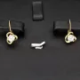 Funkelnde Ohrringe in edlem Design aus 585er 14K Gold mit Zirkonia in Krappen gefasst