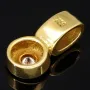 Edler Bicolor Gold-Anhänger (750 / 18k Gelbgold und Weißgold) besetzt mit einem funkelnden Zirkoniastein