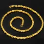 Kurze, edle Kordelkette aus Gelbgold für Damen in ca. 45cm Länge und ca. 3,5 mm aus 585er Gold (14k)