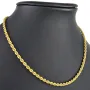 Kurze, edle Kordelkette aus Gelbgold für Damen in ca. 45cm Länge und ca. 3,5 mm aus 585er Gold (14k)