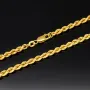 Kurze, edle Kordelkette aus Gelbgold für Damen in ca. 45cm Länge und ca. 3,5 mm aus 585er Gold (14k)