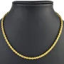 Kurze, edle Kordelkette aus Gelbgold für Damen in ca. 45cm Länge und ca. 3,5 mm aus 585er Gold (14k)