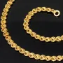 Zeitloses Collier / Flache Goldkette für Damen mit außergewöhnlichem Design aus glänzendem 333 (8k) Gelbgold in ca. 46cm, ca. 5mm