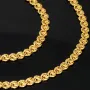 Zeitloses Collier / Flache Goldkette für Damen mit außergewöhnlichem Design aus glänzendem 333 (8k) Gelbgold in ca. 46cm, ca. 5mm