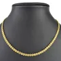 Zeitloses Collier / Flache Goldkette für Damen mit außergewöhnlichem Design aus glänzendem 333 (8k) Gelbgold in ca. 46cm, ca. 5mm
