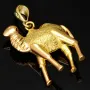 Funkelnder Kamel - Anhänger aus massivem, hochwertigen 14K Gold (14k 585 Gelbgold)