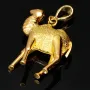 Funkelnder Kamel - Anhänger aus massivem, hochwertigen 14K Gold (14k 585 Gelbgold)